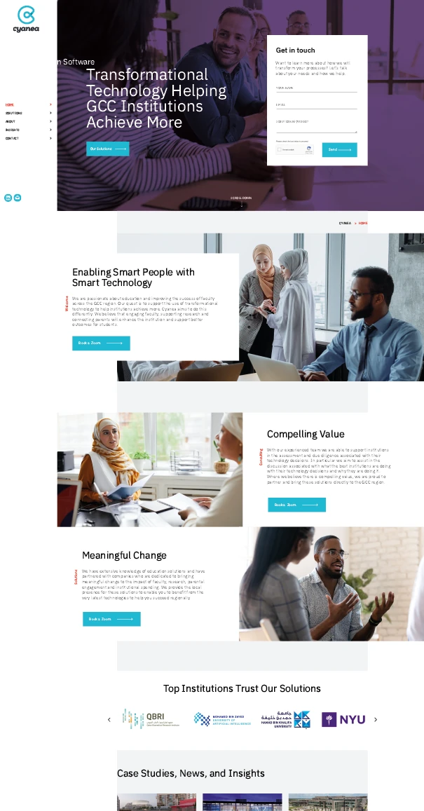 High-impact website design for legal tech firm in UAE, focused on lead generation