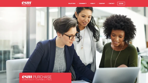 Collaborative contract management interface for procurement software platform
