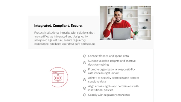 Custom interface design showing available budget views for education procurement