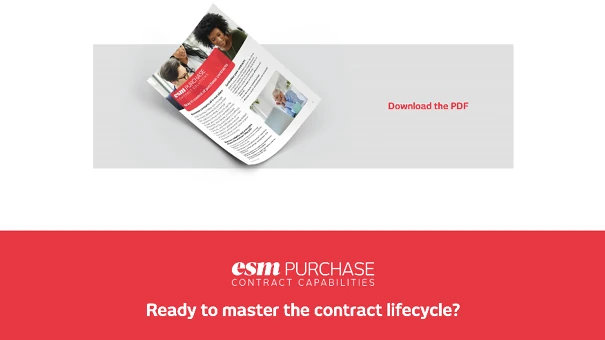 Mobile-friendly user interface design showing ESM's Quick Buy feature for education sector