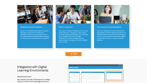 User interface for API integration with MyTimetable in a co-working setting