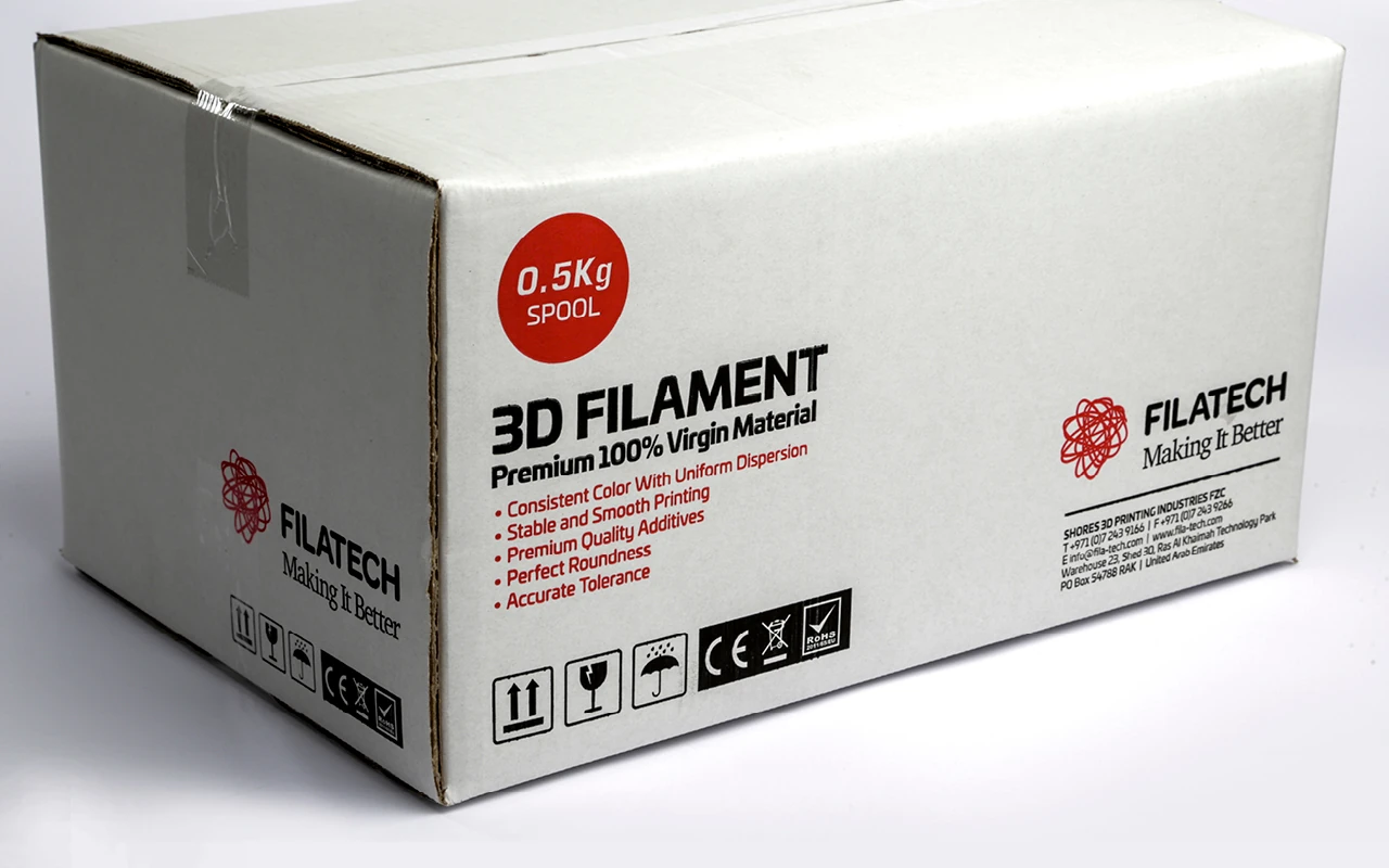 Filatech 3D filament shipping box packaging and outdoor billboard advertising design