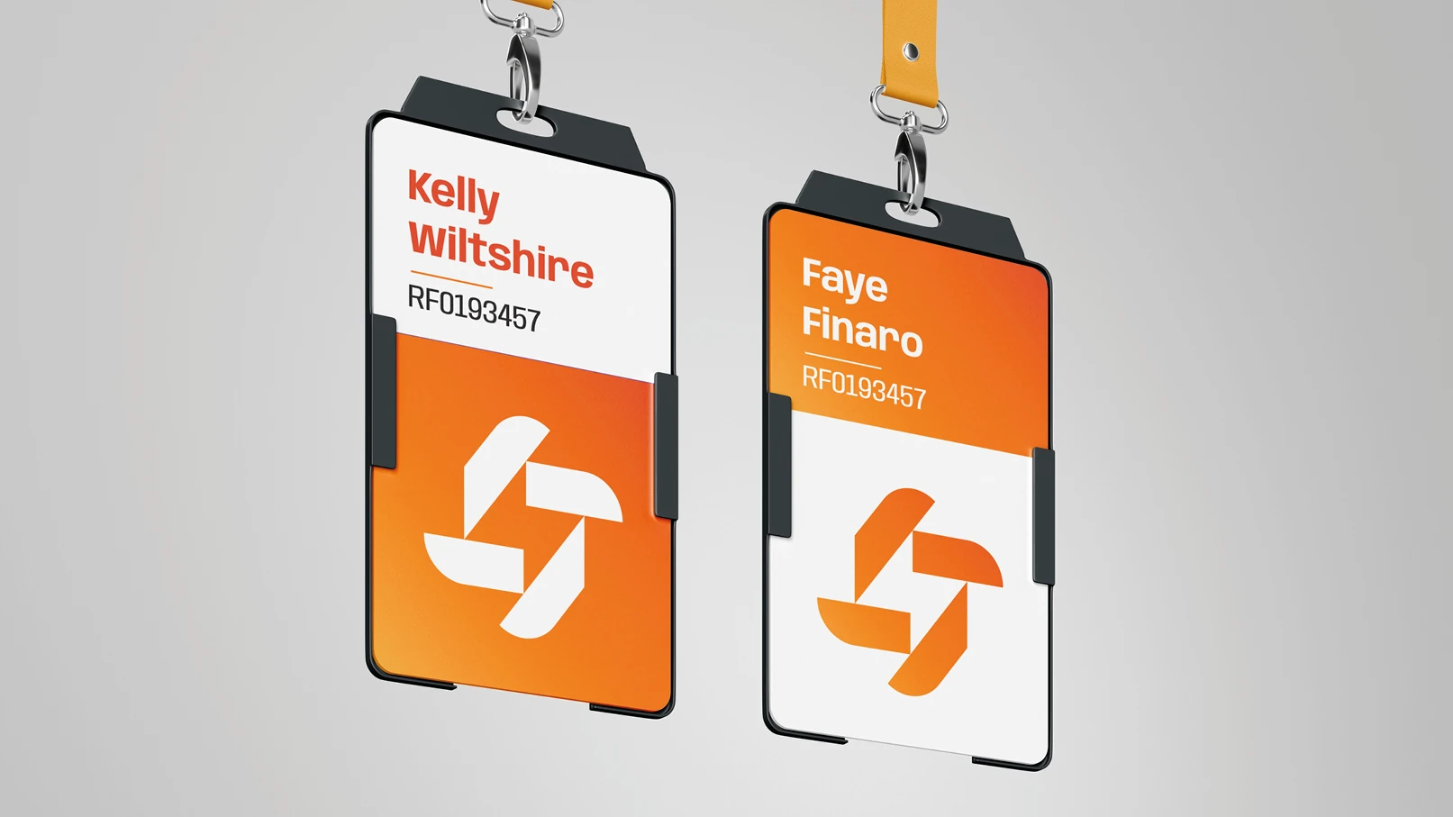 Renewafuel branded staff ID card design with consistent corporate identity colours